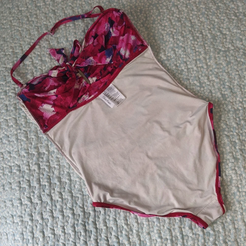 Calvin Klein Poppy Bandeau Maillot Swimsuit